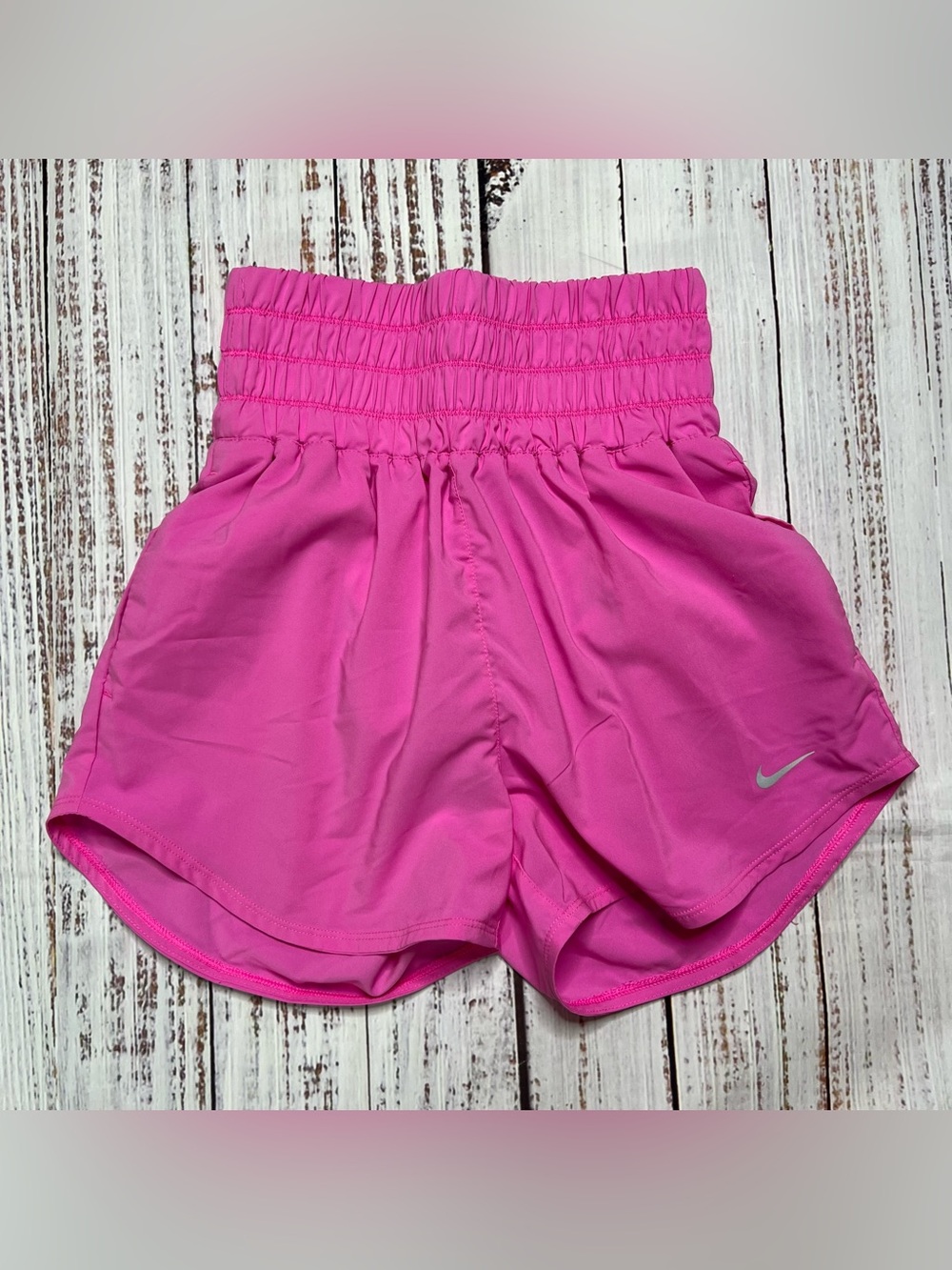 NIKE ONE Dri-FIT Ultra High-Waisted 3” Brief-Lined Shorts Bright Pink